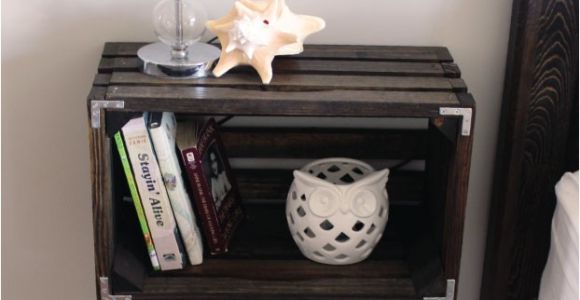 Diy Wood Crate Nightstand Diy Crate Nightstands Inspiration Made Simple