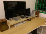 Diy Wooden Triple Monitor Stand Diy Ikea Desk Shelf Monitor Stand Parts 1 X Ekby Ja Rpen 119×28