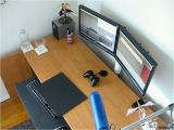 Diy Wooden Triple Monitor Stand Persimmon Gauge A Diy Dual Monitor Stand for Twin Lcds