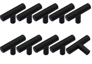 Drawer Pulls 2 Inch Hole Spacing 2019 Matte Black Cabinet Door Handles T Bar Single Hole 2 Inch