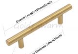 Drawer Pulls 2 Inch Hole Spacing Brushed Brass Gold Kitchen Cabinet Handles Ls201gd76 Furniture