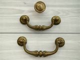 Drop Bail Pulls for Dressers Antique Gold Brass Dresser Handle Pull Drop Bail Drawer Pull Etsy
