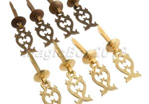 Drop Pulls for Dressers 4x Cool Brass Furniture Drawer Pull Handle Cabinet Jewelry Box Door