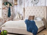 Eastern King Size Bed Vs California King Furniture Of America Draviosa button Tufted Padded Flax Wingback