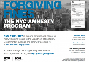 Ecb Violations Penalty forgiveness forgiving Fines the Nyc Amnesty Program Jamaica 311