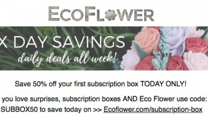 Eco Flower Coupon Code Eco Flower 50 Off Subscription Box Coupon Code