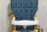 Eddie Bauer High Chair Seat Cover Eddie Bauer Wood High Chair Cover Pad Turquoise Blue and
