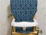 Eddie Bauer High Chair Seat Cover Eddie Bauer Wood High Chair Cover Pad Turquoise Blue and
