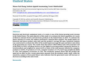 Electronics Recycling Greensboro Nc Pdf Estimation Of Future Generated Amount Of E Waste In the United