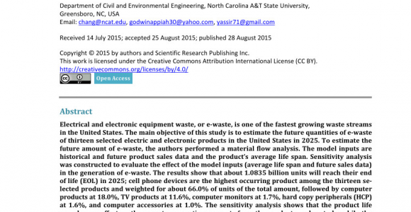 Electronics Recycling Greensboro Nc Pdf Estimation Of Future Generated Amount Of E Waste In the United