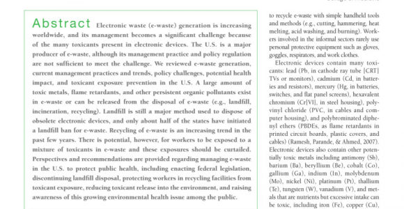 Electronics Recycling Santa Rosa California Pdf Stress Health Noise Exposures and Injuries Among Electronic