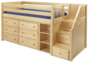 Enclosed Beds for Adults Great 1 Storage Bed with Stairs In Natural by Maxtrix 610