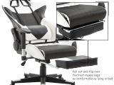 Ergonomic Office Chair with Leg Rest Giantex Ergonomic Adjustable Gaming Chair Modern High Back Racing