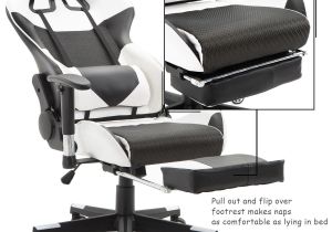 Ergonomic Office Chair with Leg Rest Giantex Ergonomic Adjustable Gaming Chair Modern High Back Racing