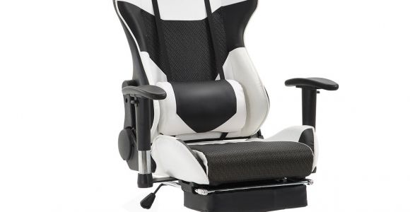 Ergonomic Office Chair with Leg Rest Giantex Ergonomic Adjustable Gaming Chair Modern High Back Racing