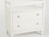 Ethan Allen White Bedside Table Heston Glass top Night Table Nightstands and Bedside