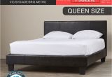 Extra Strong Bed Frame New Bed Frame Queen Size Pu Leather Wooden Slat High Padded Head