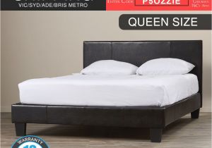 Extra Strong Bed Frame New Bed Frame Queen Size Pu Leather Wooden Slat High Padded Head