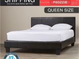 Extra Strong Bed Frames New Bed Frame Queen Size Pu Leather Wooden Slat High Padded Head