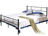 Extra Strong Metal Bed Frame Aingoo Metal Double Bed Frame 4ft6 Modern solid Bedstead Base Adults