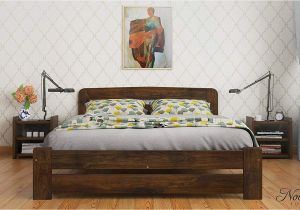 Extra Strong Wooden Bed Frames New Super King Size solid Wooden Bedframe F1 with Slats and Extra
