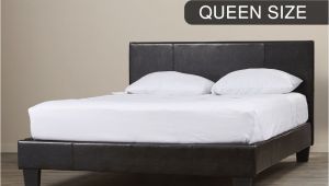 Extra Sturdy Queen Bed Frame New Bed Frame Queen Size Pu Leather Wooden Slat High Padded Head