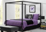 Extra Sturdy Queen Bed Frame Queen Size Modern Canopy Bed In Sturdy Grey Metal Bedroom Decor