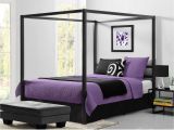 Extra Sturdy Queen Bed Frame Queen Size Modern Canopy Bed In Sturdy Grey Metal Bedroom Decor