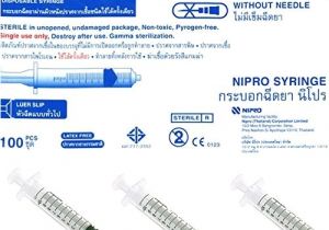 Ez Spa total Care 2 Lb Nipro 10ml 10cc Syringe without Needle Luer Slip 100 Box