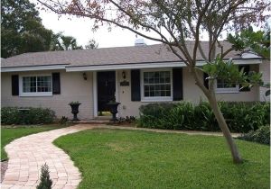 Facelist for 1950s Florida Ranch Style Home with Bricks Painted Brick Ranch with Simple Landscaping I Used to
