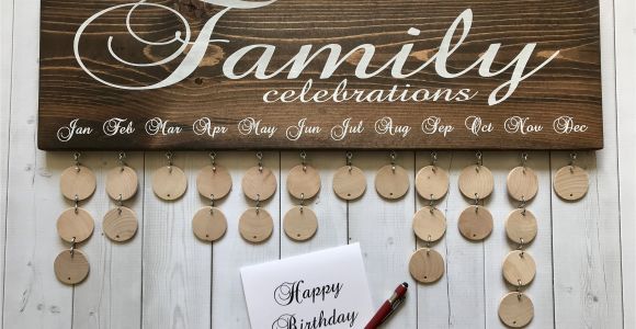 Family Birthday Board Kit Family Celebrations Board with Natural Discs Birthday Etsy