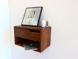 Floating Nightstand with Drawer Diy Floating Nightstand with Shelf Walnut Hardwood 20 L Mid Century