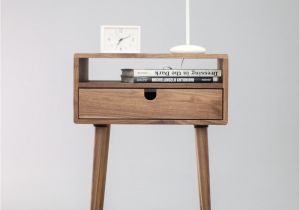 Floating Nightstand with Drawer Diy Mid Century Nightstand with Drawer In solid Walnut Wood Wood Work