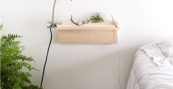 Floating Nightstand with Light Diy Genius Space Saving Projects for Tight Spots Odd Corners Diy