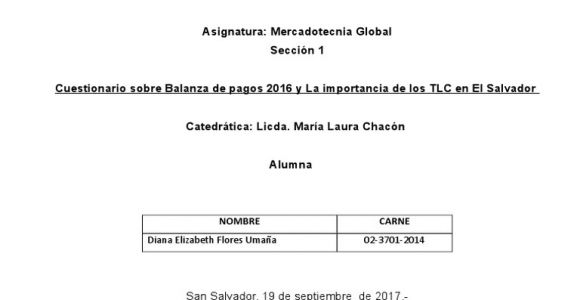 Floristerias Economicas En San Salvador Balanza De Pagos 2016 Y La Importancia De Los Tlc En El Salvador
