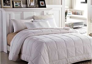 Fluffiest Down Alternative Comforter Amazon Amor Amore White soft Fluffy Reversible solid Beding