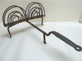 Free Standing Wrought Iron Plant Hangers Antique Wrought Iron Fireplace Hearth Ware Rotating toaster Early