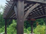 Freestanding Outdoor Curtain Rod with Post Set Cherry Hill Pergola Options 20 X 14 Redwood Electrical Wiring