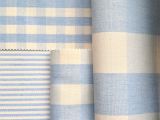 French Ticking Fabric by the Yard Anichini Fabrics Basant Hand Loomed Fabric A Green Striped Silk