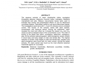 Fruit Fly Bar Pro Pdf toxicity and Physiological Effects Of some Plant Extracts On