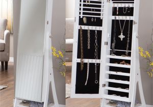 Full Length Mirror with Storage Ikea Belham Living White Full Length Cheval Mirror Jewelry Armoire with