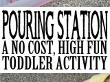 Funny Health and Safety Moment Ideas Pouring Station Activity for toddlers tot School Ideas toddler