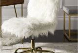 Furry Desk Chair No Wheels Furniture Lovely White Fur Desk Chair for Your Home