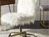 Furry Desk Chair No Wheels Furniture Lovely White Fur Desk Chair for Your Home