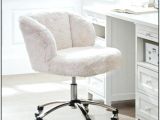 Furry Desk Chair with Arms Fur Office Chair Ivory Faux Fur Desk Chair White Faux Fur