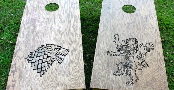 Game Of Thrones Cornhole Game Of Thrones Custom Cornhole Game Lannister and Stark