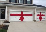 Garage Door Christmas Wrap Diy Red Burlap Ribbon and Bow for Christmas Decor for