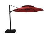 Garden Treasures Offset Umbrella Replacement Canopy Shop Garden Treasures Red Offset Patio Umbrella Common