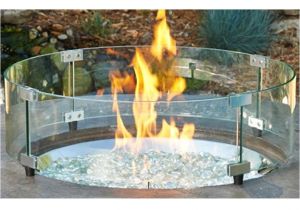 Glass Windscreen for Fire Pit 25 Glass Windshield Vita Vino Wine Barrel Fire Pits