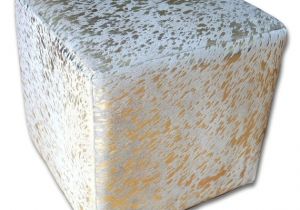 Gold Cube for Sale Canada On Sale Hair On Cowhide Cube Ottoman Footstool by Cowhidesusa